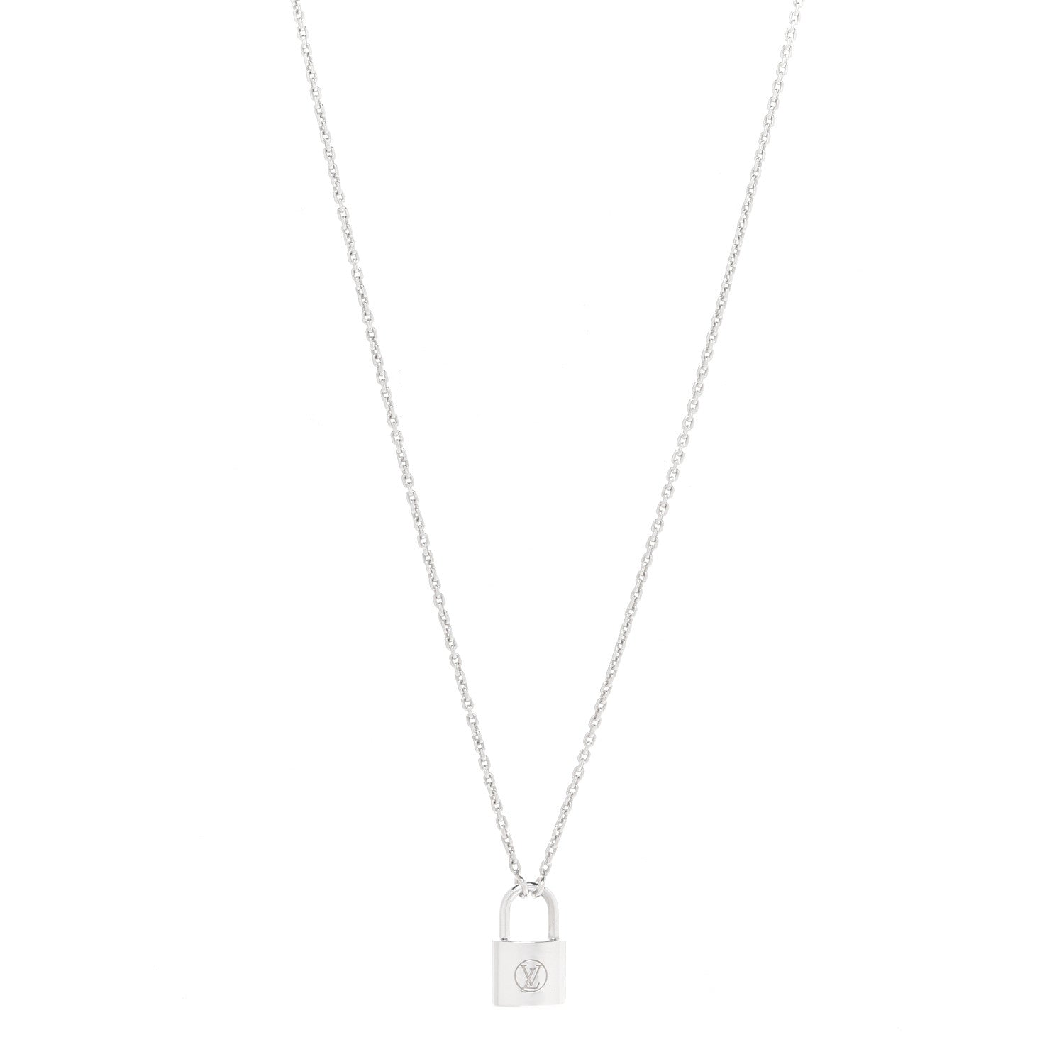 Louis Vuitton Sterling Silver Lockit Necklace 1 of 6