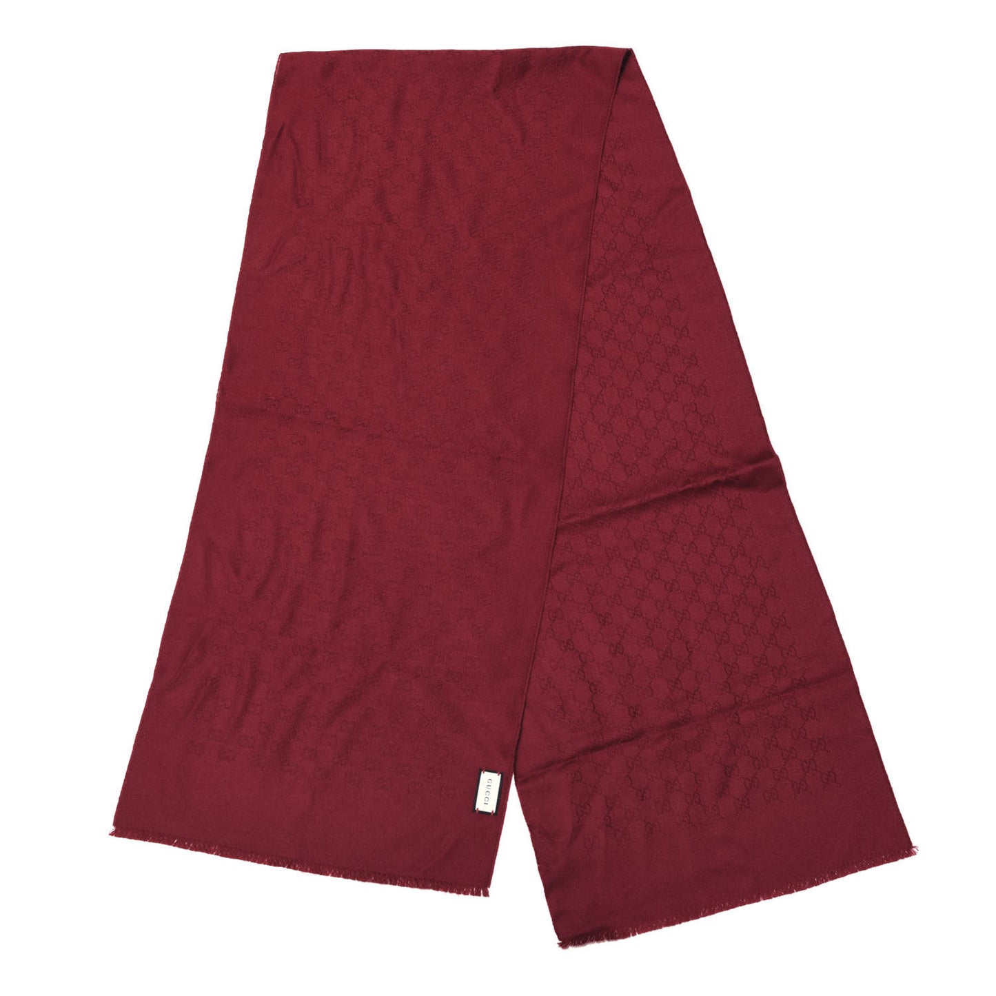 Cashmere GG Monogram Gem Lux Scarf Bordeaux