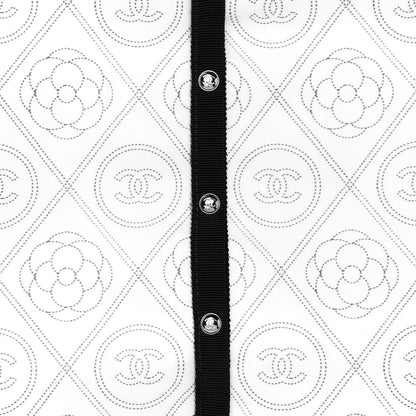 Chanel PVC Calfskin Coco Bag Raincoat White Black 7 of 9