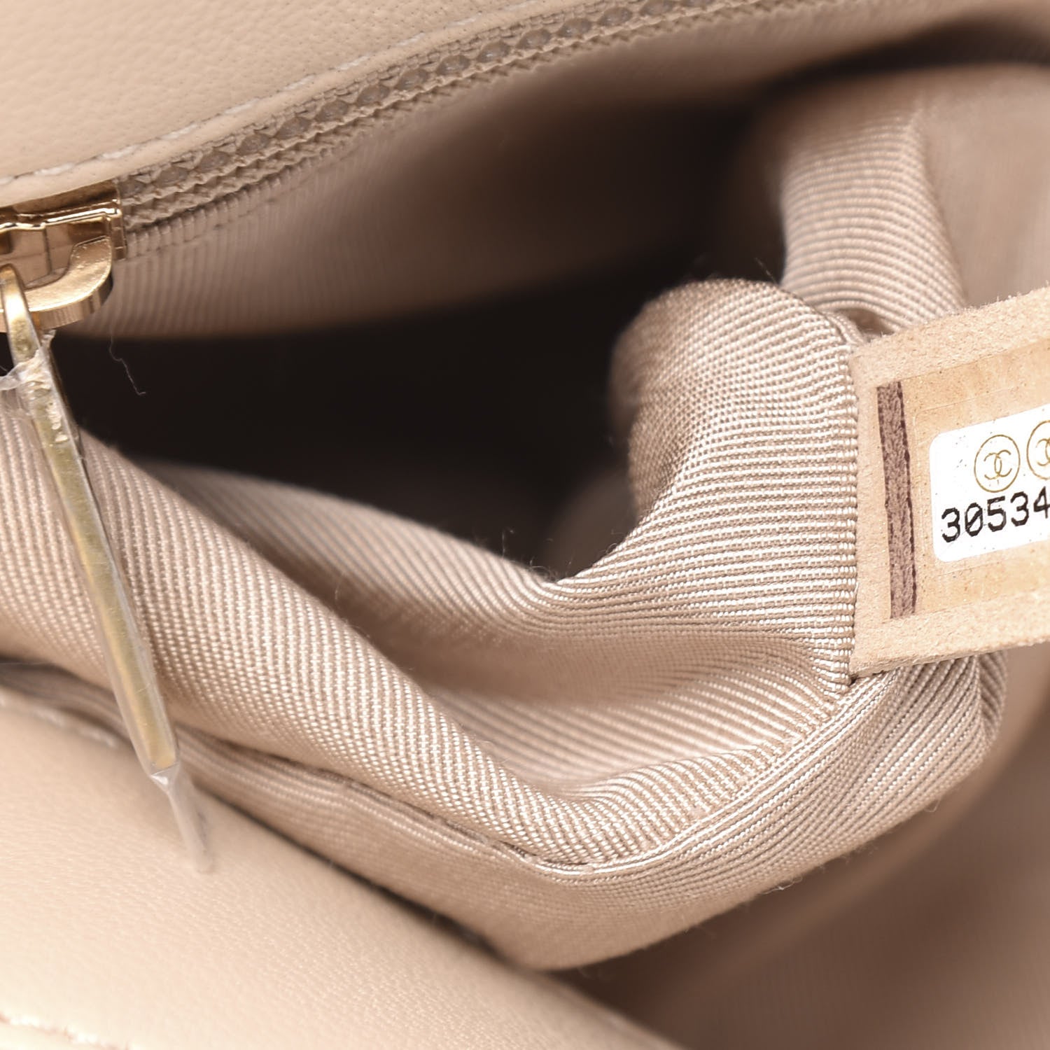 Chanel Goatskin Quilted Large 19 Flap Beige 7 of 11