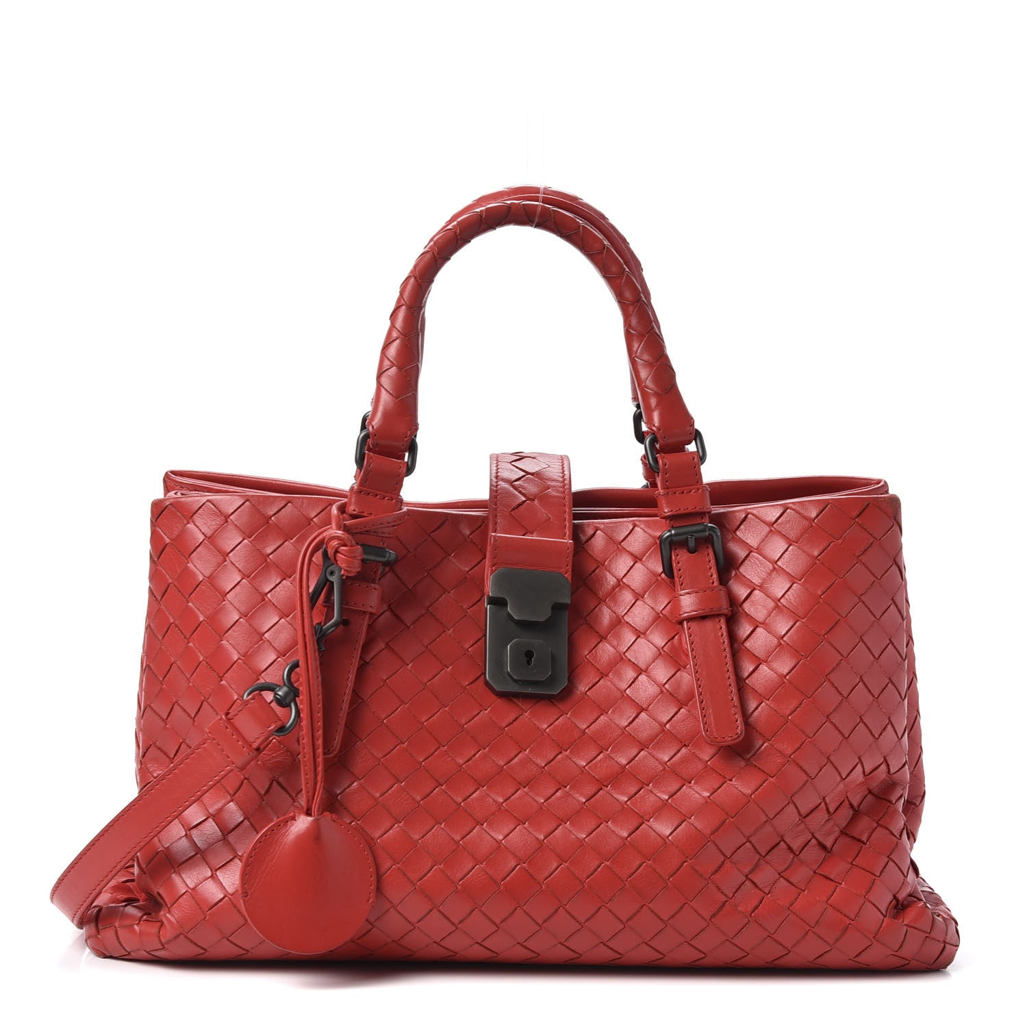 Bottega Veneta Light Calf Intrecciato Small Roma Fraise 1 of 8