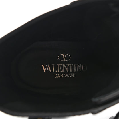 Valentino Garavani Calfskin VLOGO 15/70mm Combat Boots 37 Black 7 of 9