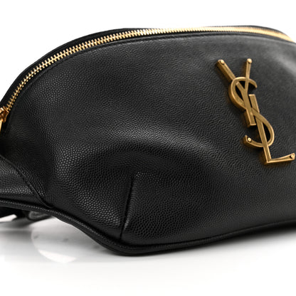 Saint Laurent Grain De Poudre Monogram Belt Bag Black 9 of 11