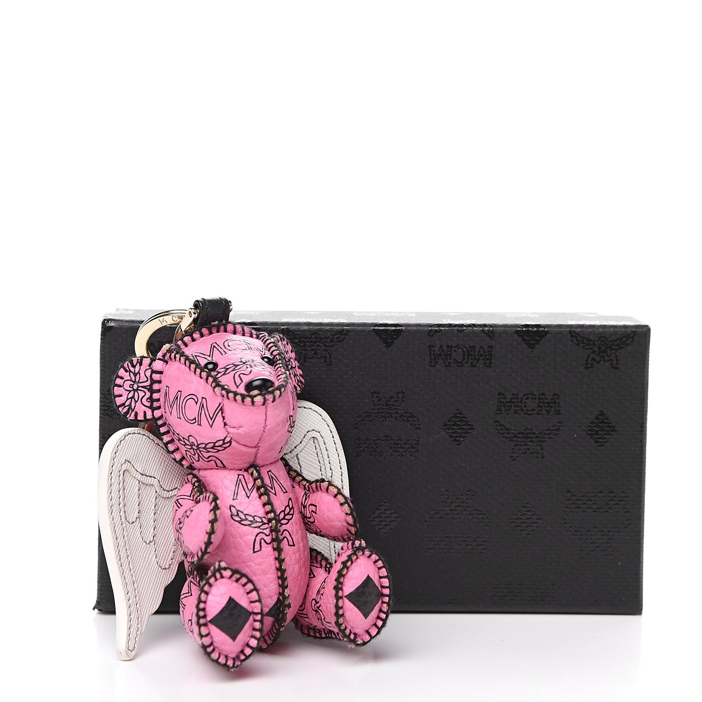 Visetos Angel Bear Key Ring Bag Charm Pink