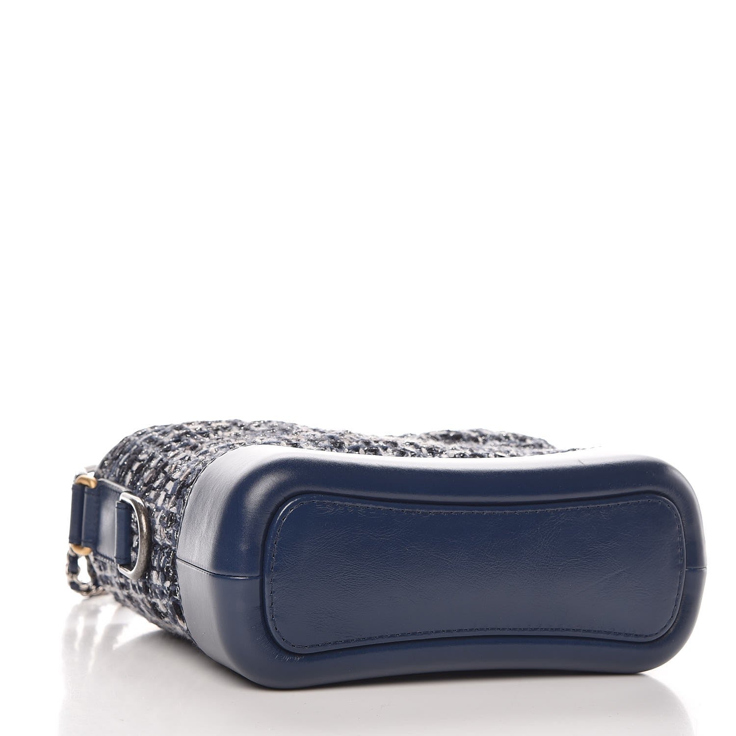 Chanel Tweed Calfskin Small Gabrielle Hobo Blue 3 of 9