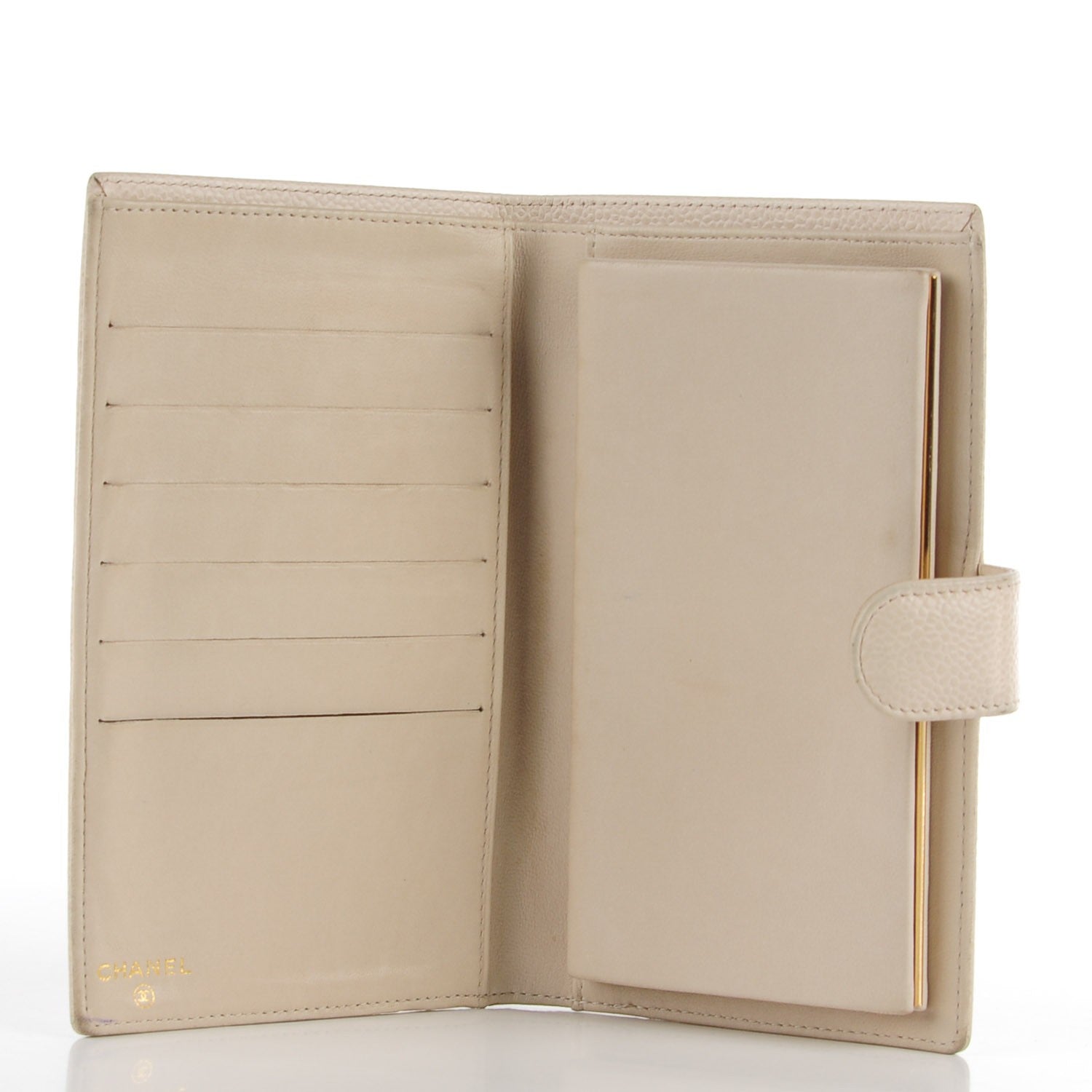 Chanel Caviar CC French Wallet White 5 of 8