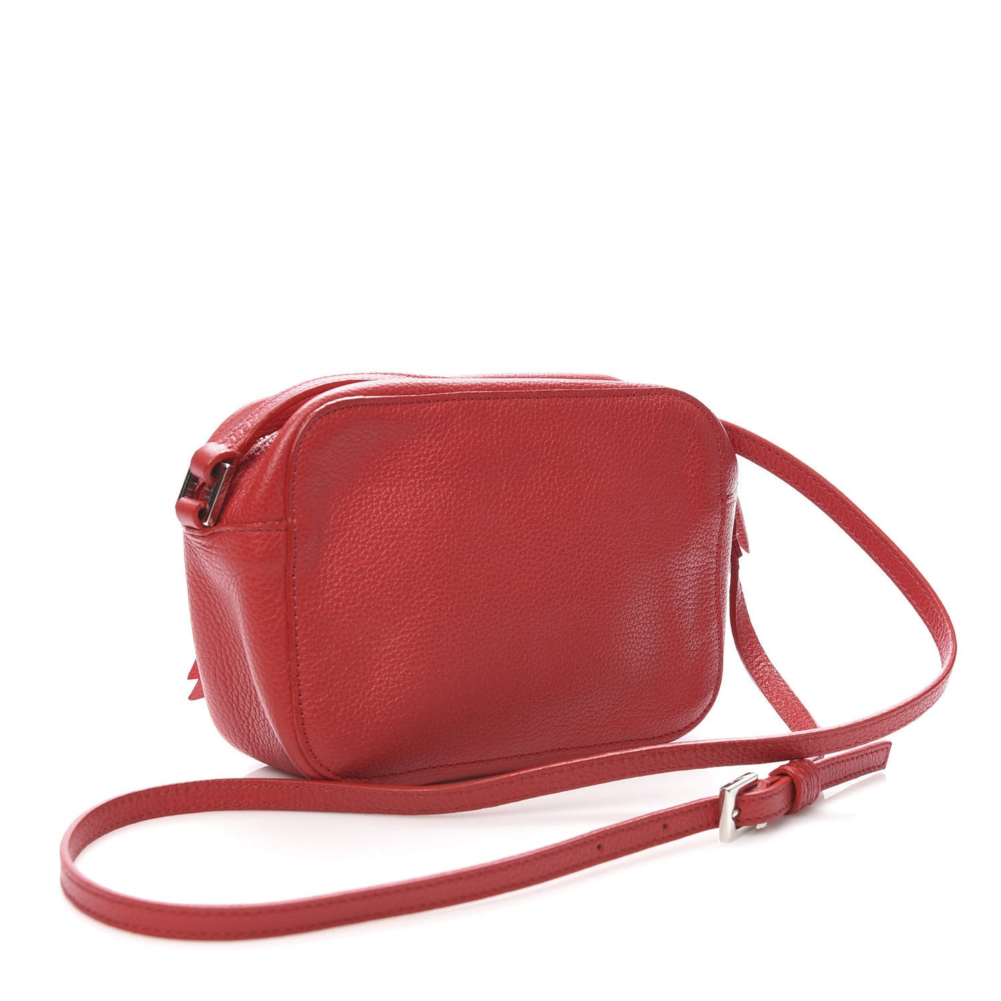 Calfskin Skull Camera Shoulder Bag Red
