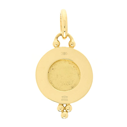Temple St. Clair 18K Yellow Gold Diamond 10mm Pave Angel Pendant 3 of 4