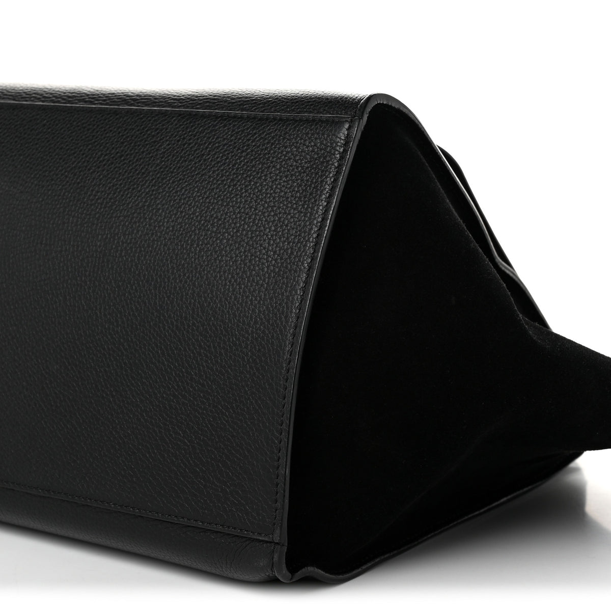 Celine Drummed Calfskin Suede Large Trapeze Black 9 of 9