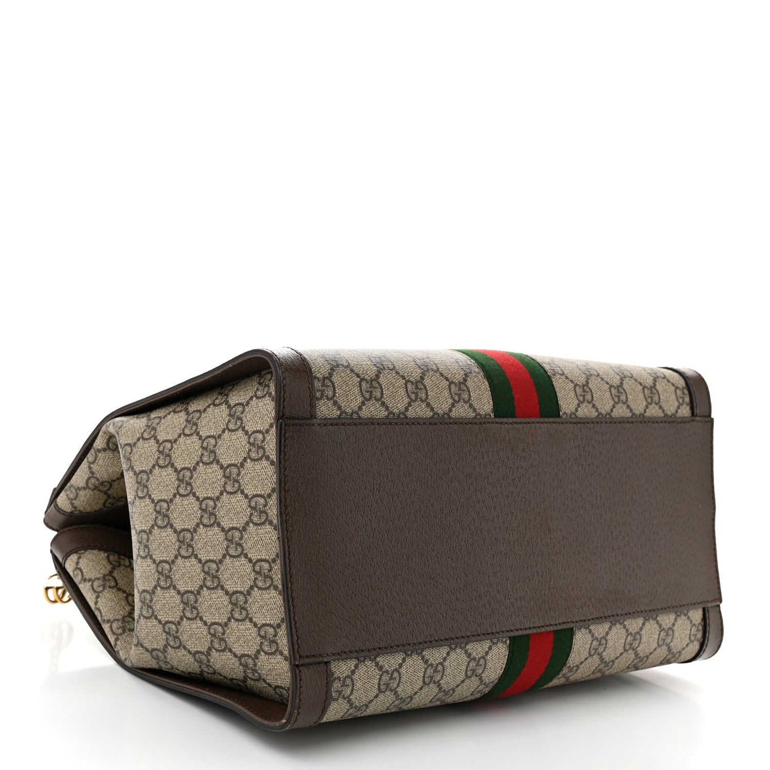 Gucci GG Supreme Monogram Web Medium Ophidia Tote Bag Brown 4 of 12
