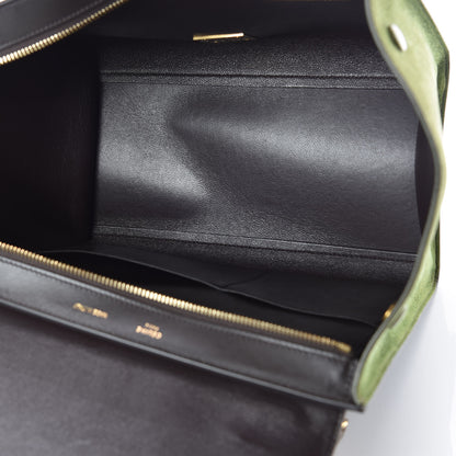 Celine Bullhide Calfskin Small Tri-Color Trapeze Almond 8 of 10