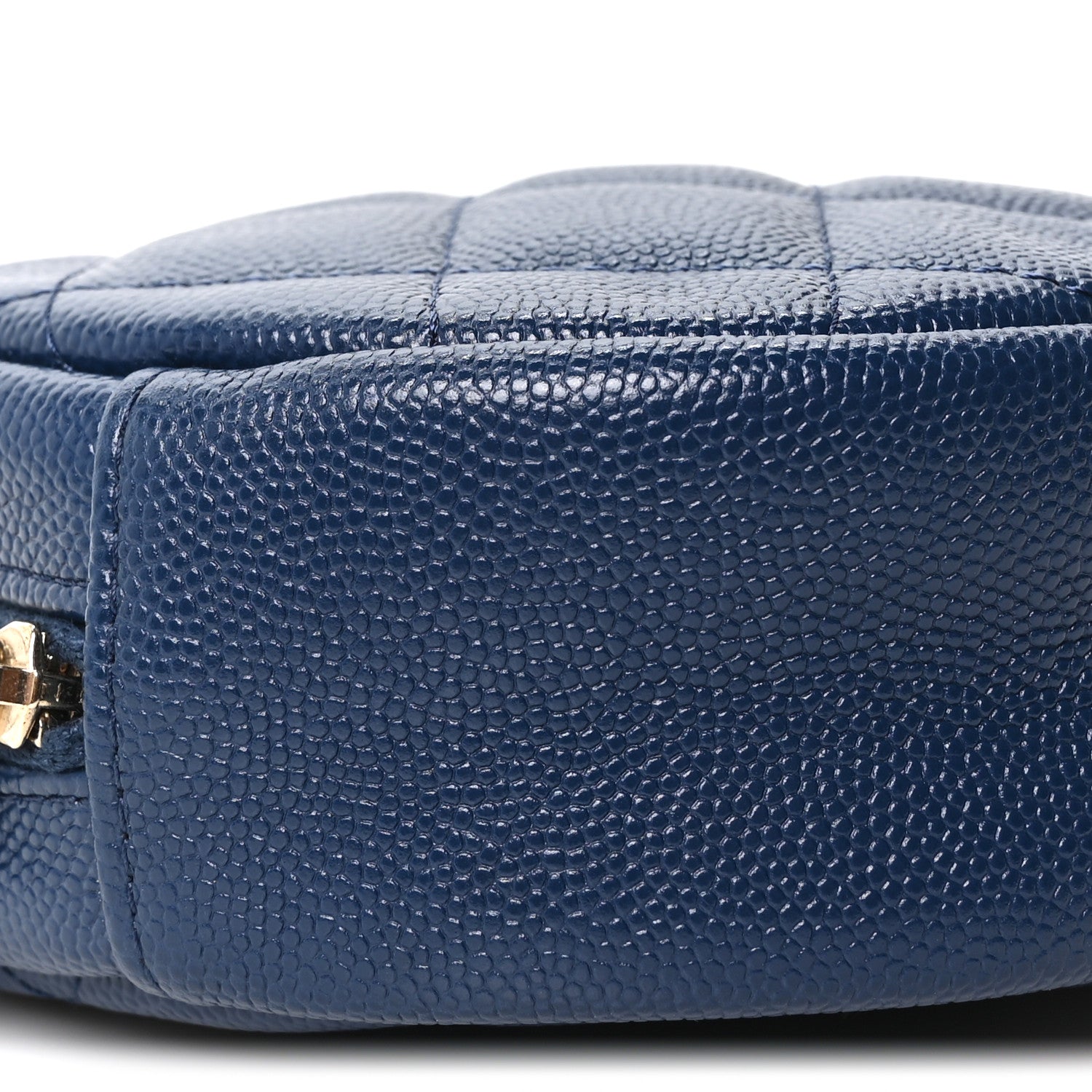 Chanel Caviar Quilted Round Clutch With Chain Navy 9 of 10