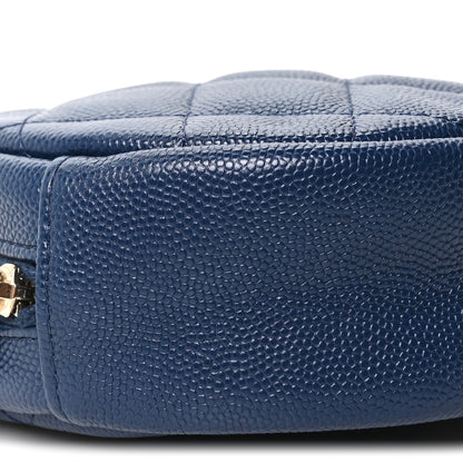 Chanel Caviar Quilted Round Clutch With Chain Navy 9 of 10