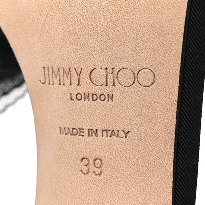 Jimmy Choo Grosgrain Aveline Bow 100 Sandals 39 Black 8 of 9