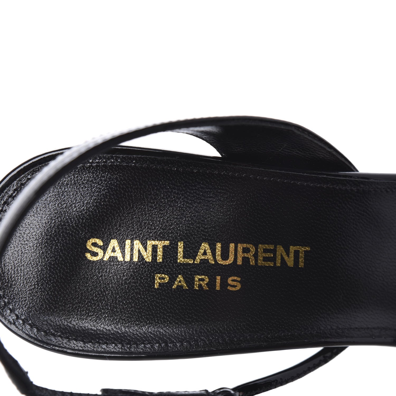 Saint Laurent Vernice Chiffon Anouk 110 Sandals 38.5 Black 7 of 10
