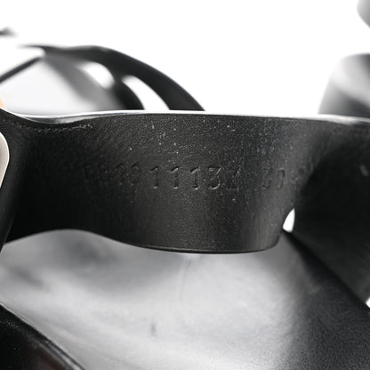 Hermes Calfskin Womens Takara Sandals 38 Black 8 of 12