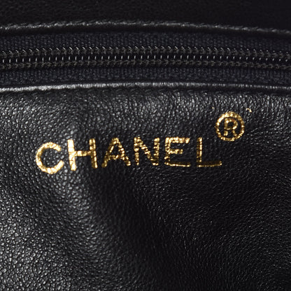Chanel Lambskin Chevron Quilted Tassel Camera Case Black 8 of 10