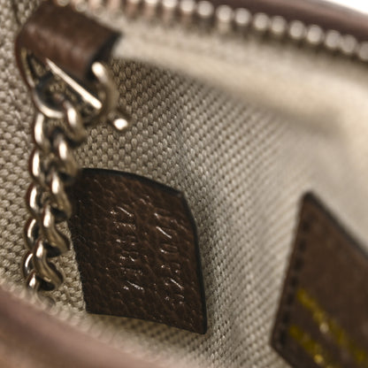 Gucci GG Supreme Monogram Textured Calfskin Web Mini Attache Hobo Beige Ebony New Acero 7 of 10
