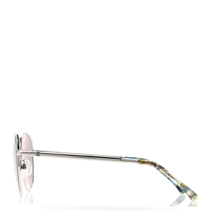 Chanel Metal Spring Round Sunglasses 4206 Silver 3 of 4