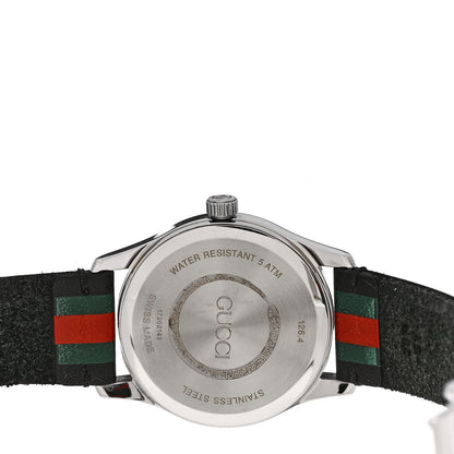Gucci Stainless Steel Calfskin 38mm G-Timeless Stripe Web Quartz Watch Black 4 of 4