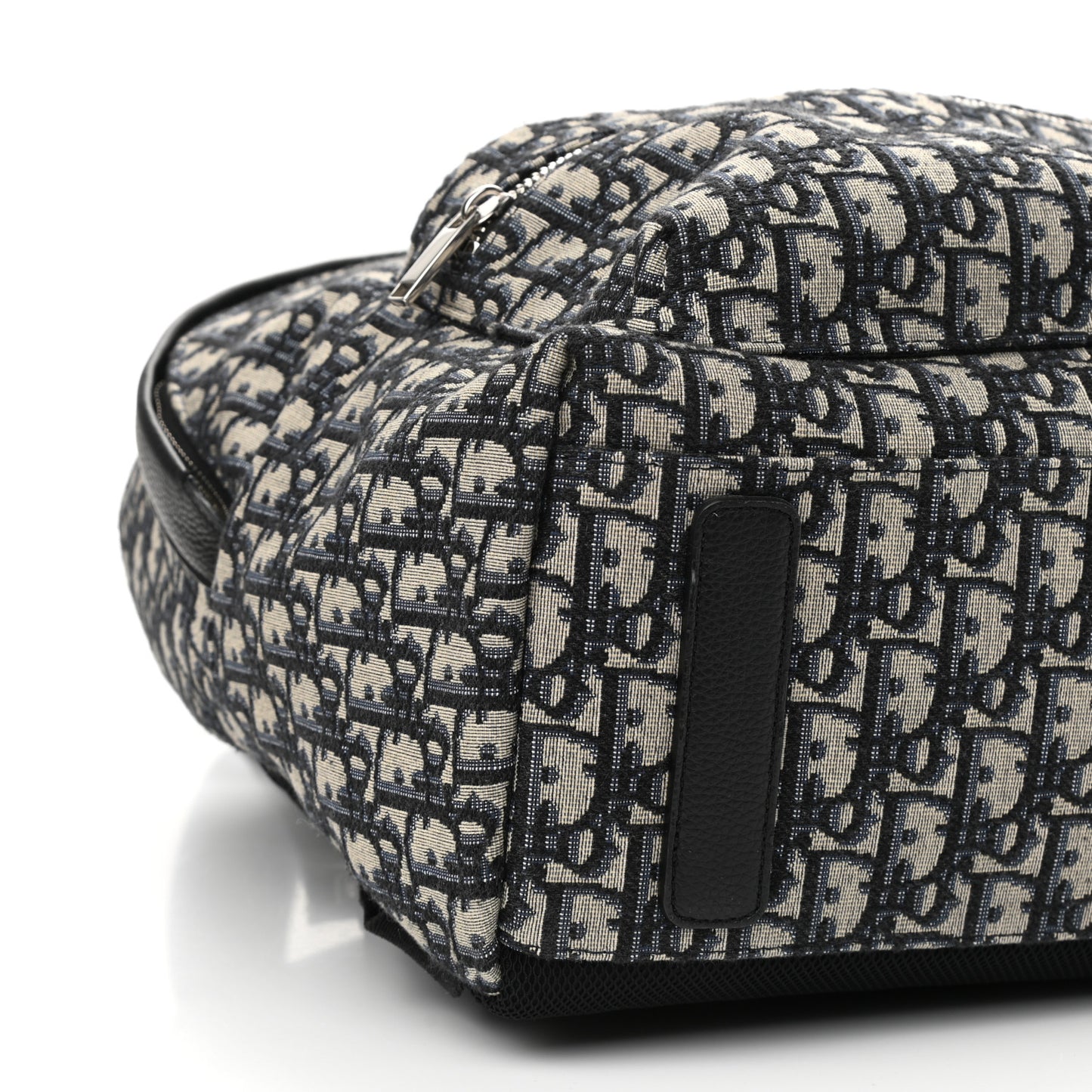 Oblique Calfskin Rider Backpack Beige Black