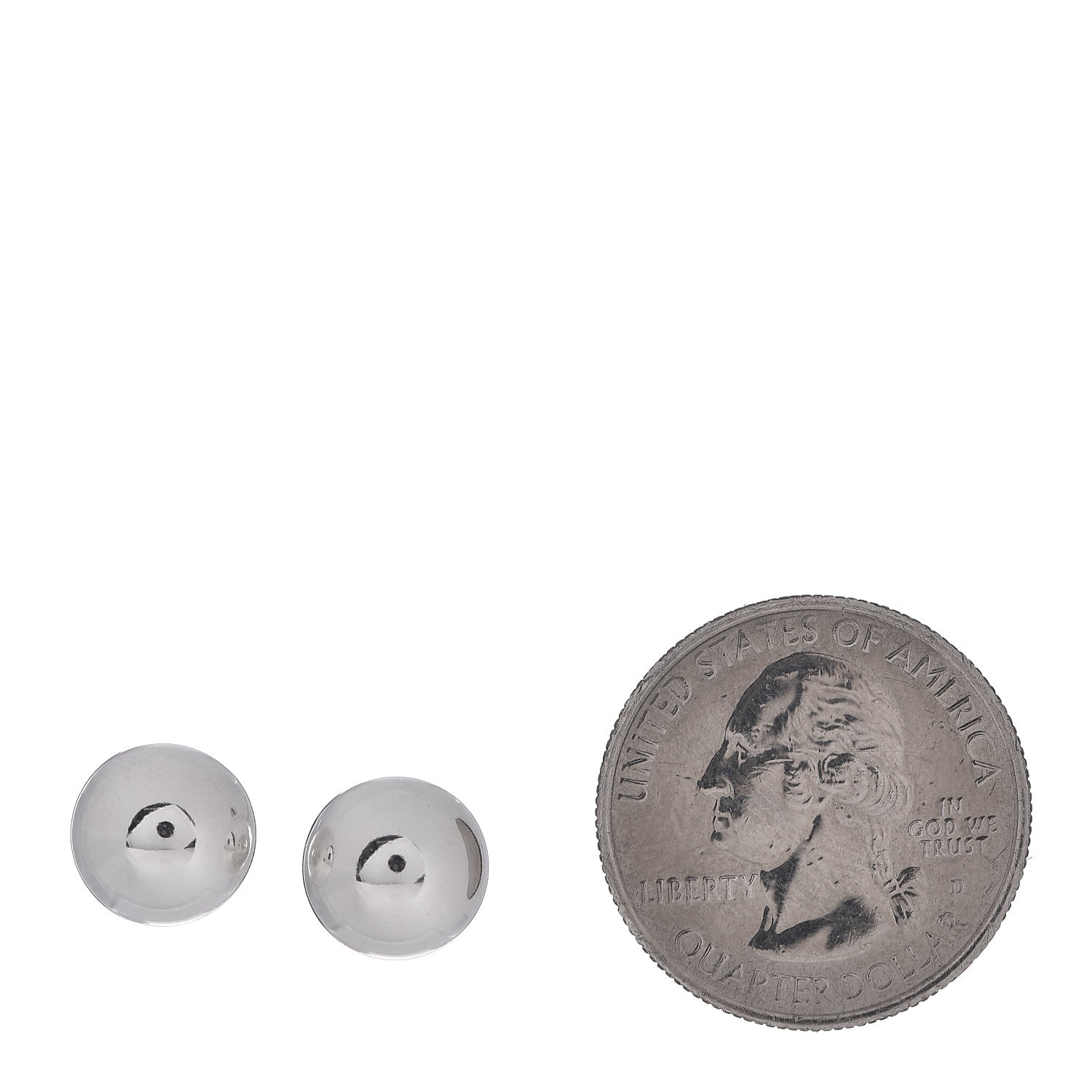 Tiffany Sterling Silver 10mm HardWear Ball Earrings 2 of 3