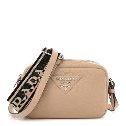 Prada Vitello Daino Soft Small Camera Crossbody Sand 1 of 11