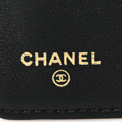 Chanel Metallic Goatskin Calfskin Boy Yen Wallet Gold Black 6 of 7