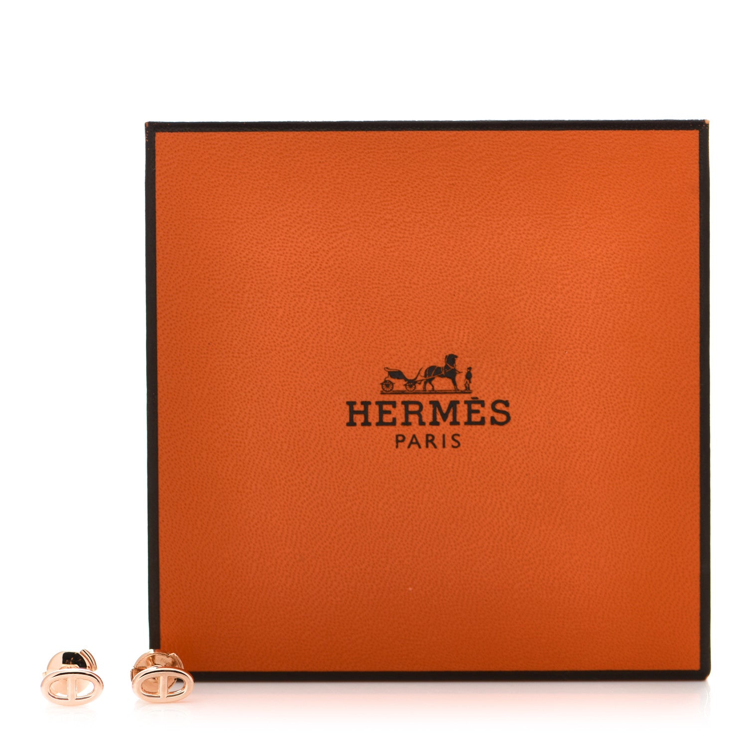 Hermes 18K Rose Gold TPM Farandole Stud Earrings 6 of 6