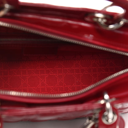 Christian Dior Patent Cannage Large Lady Dior Red 5 of 8