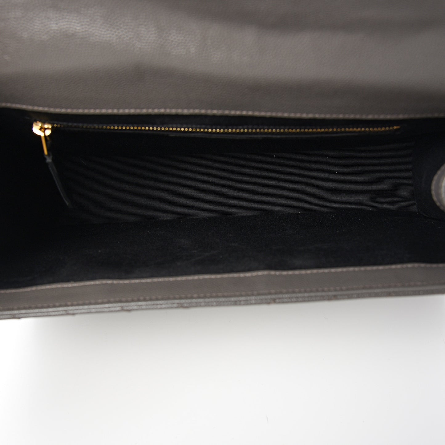 Grain De Poudre Matelasse Chevron Large Monogram Satchel Earth