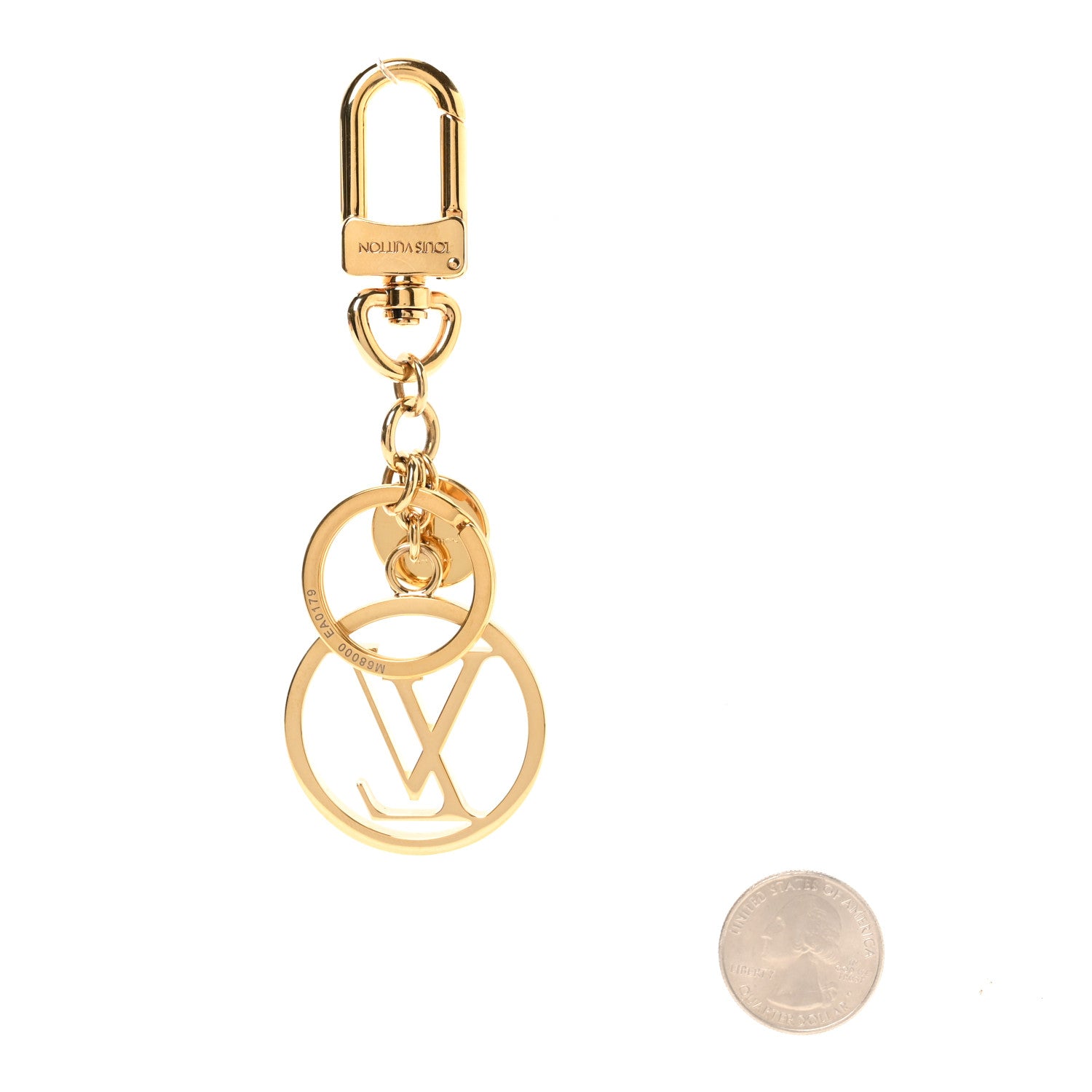 Louis Vuitton LV Circle Bag Charm Key Holder Gold 2 of 5