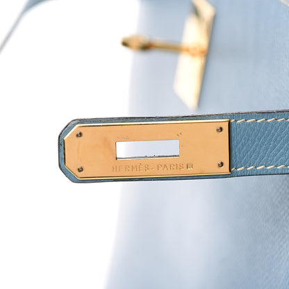 Hermes Epsom Kelly Sellier 32 Blue Jean 19 of 36