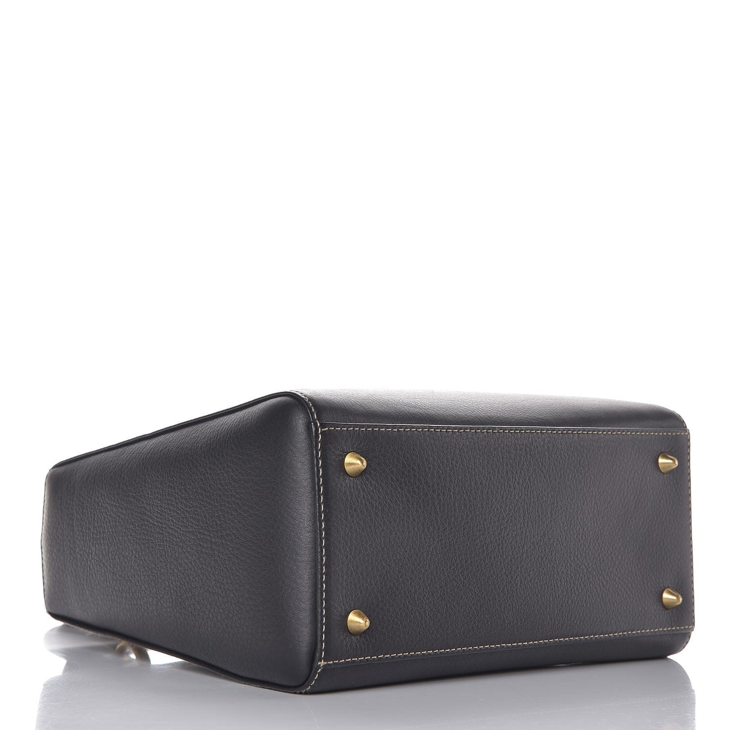 Grained Calfskin Medium Lady Dior Black