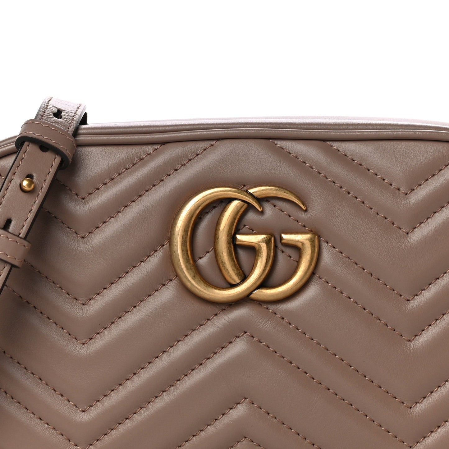 Calfskin Matelasse Small GG Marmont Chain Shoulder Bag Porcelain Rose