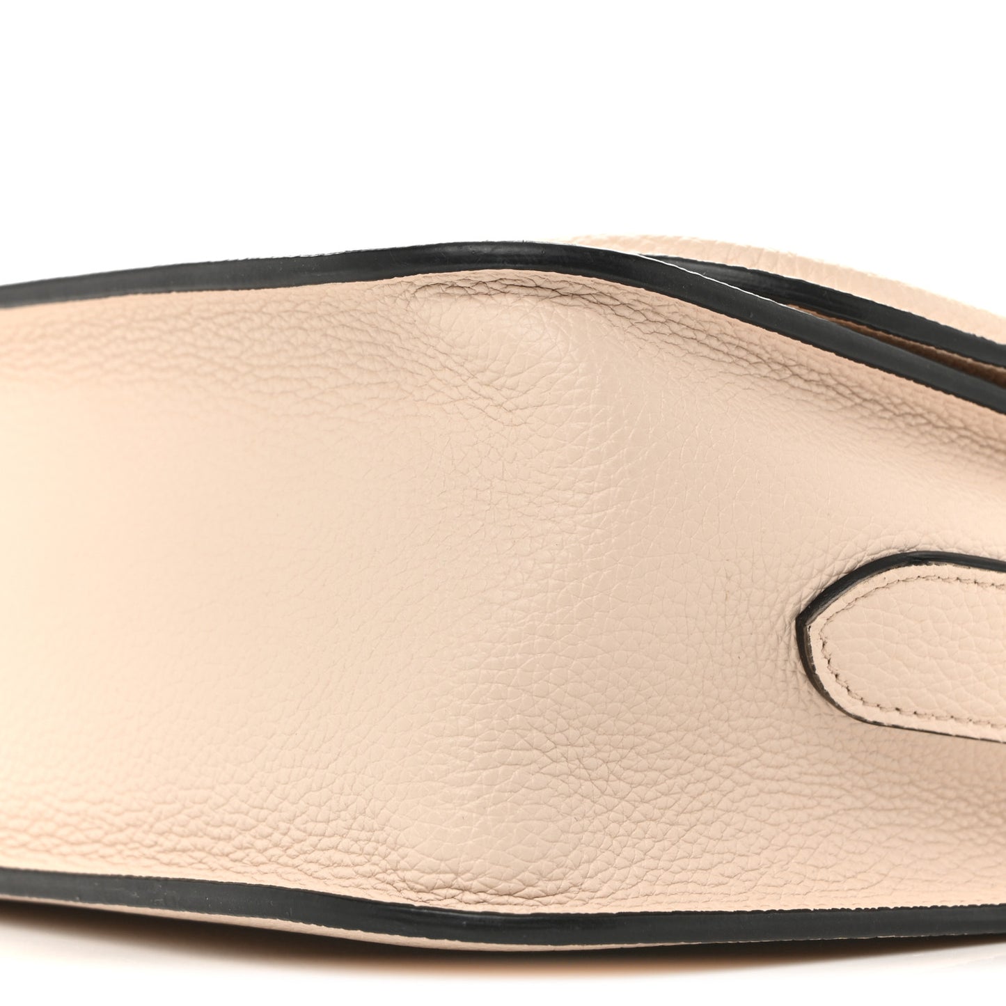 Grained Calfskin Padlock Crossbody Bag Nude