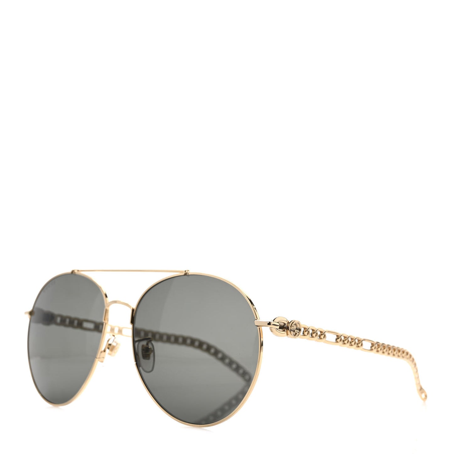 Aviator Charm Chain Sunglasses GG0725S Black