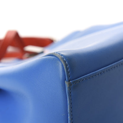 Fendi Nappa Colorblock Mini Peekaboo Iconic Satchel Blue Royal Papavero Cuoio 9 of 13