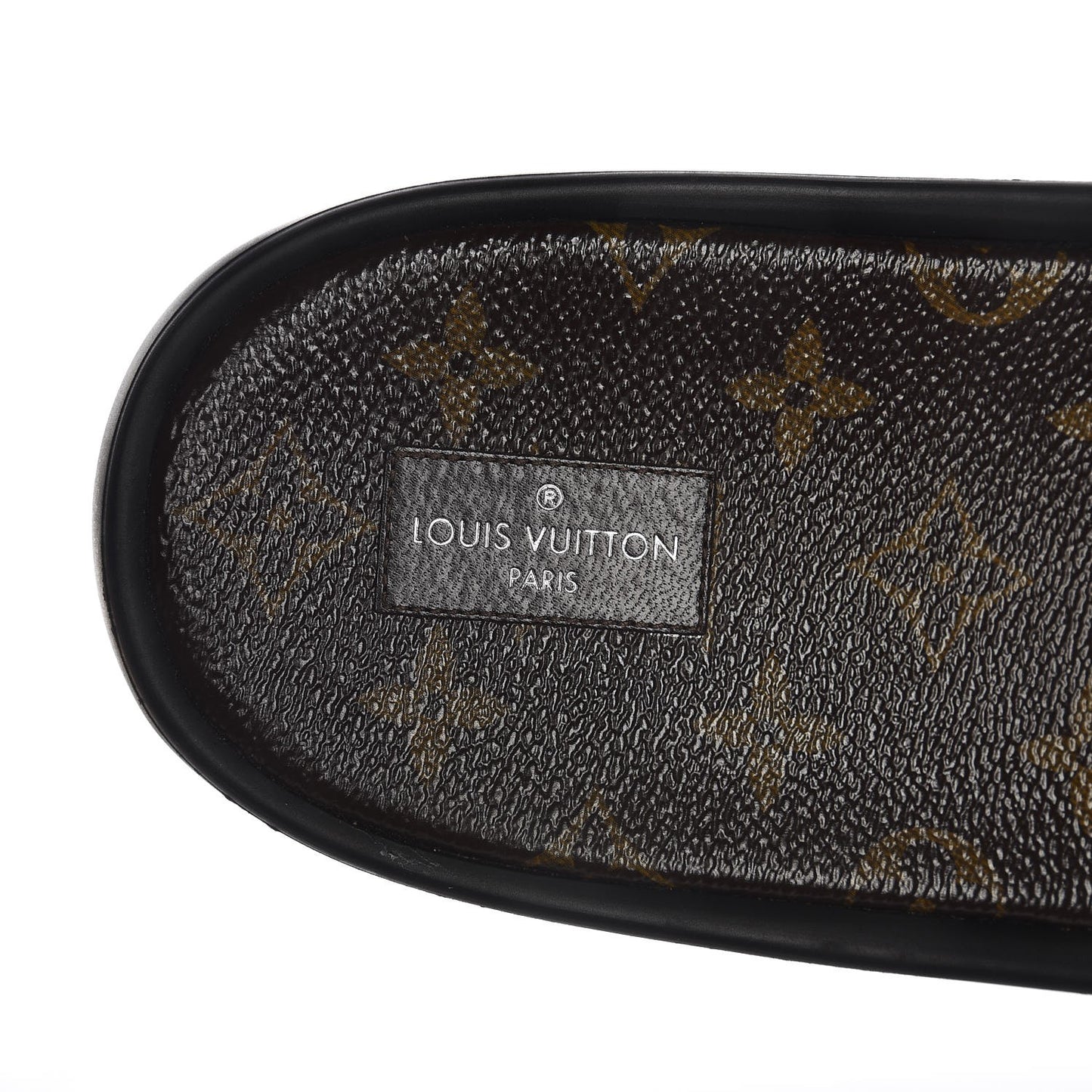 Calfskin Monogram Metallic Sunbath Slide Sandals 40 Gold