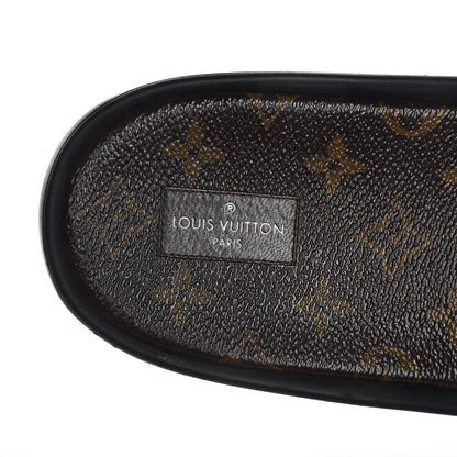 Louis Vuitton Calfskin Monogram Metallic Sunbath Slide Sandals 40 Gold 10 of 13