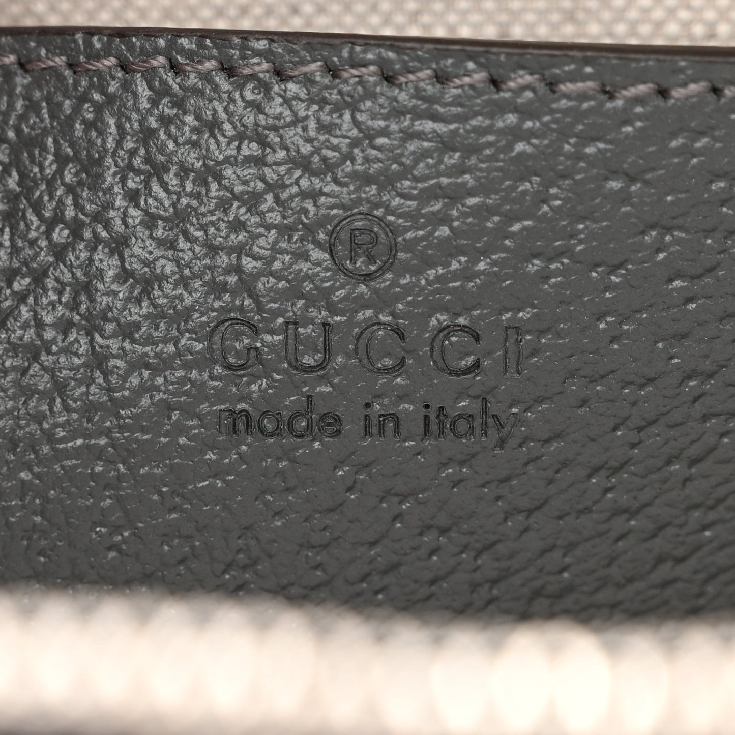 GG Supreme Monogram Textured Dollar Calfskin Small Ophidia Top Handle Shoulder Bag Grey Black Graphite Grey