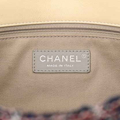 Chanel Tweed Quilted Medium Single Flap Blue Multicolor 6 of 16