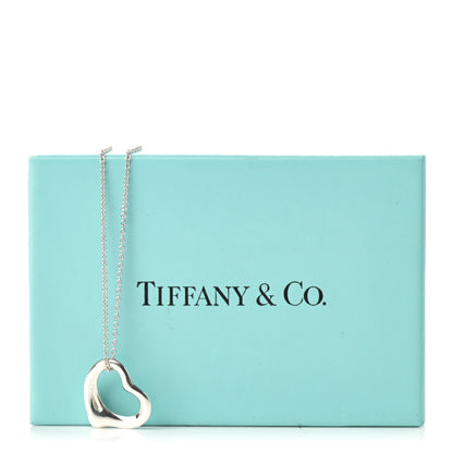 Tiffany Sterling Silver 16mm Elsa Peretti Open Heart Pendant Necklace 8 of 8