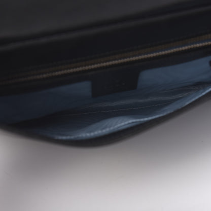 Gucci Calfskin Diagonal GG Medium Thiara Double Envelope Shoulder Bag Emerald Green Black 5 of 11