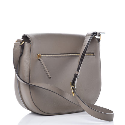 Celine Grained Calfskin Medium Trotteur Taupe 3 of 9