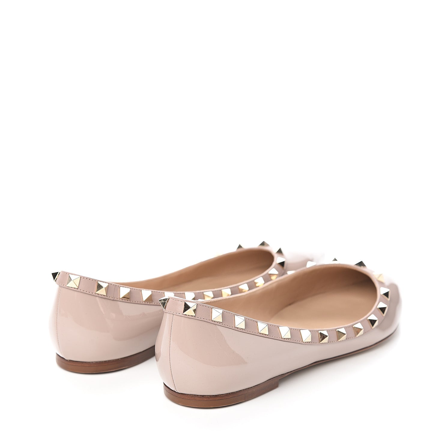 Patent Rockstud Ballerina Flats 40 Poudre
