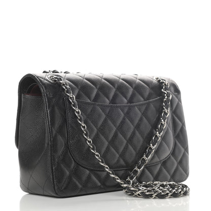 Chanel Caviar Quilted Jumbo Double Flap Black 3 of 14