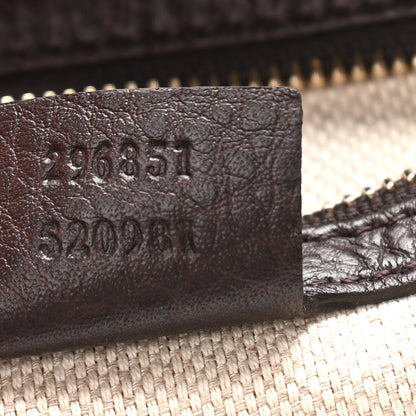 Gucci Monogram Web Medium Dressage Hobo Dark Brown 7 of 13