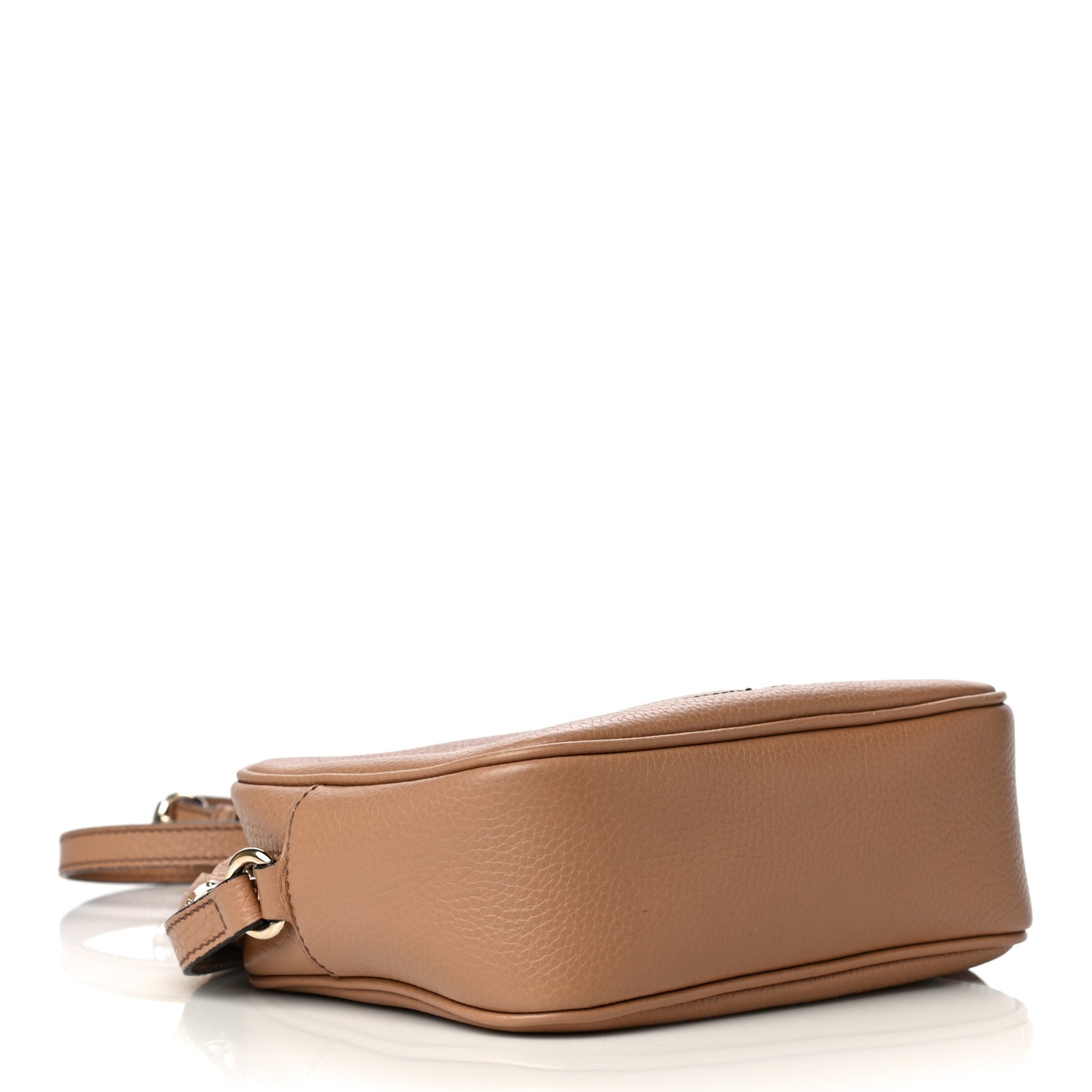 Pebbled Calfskin Small Soho Disco Bag Rose Beige