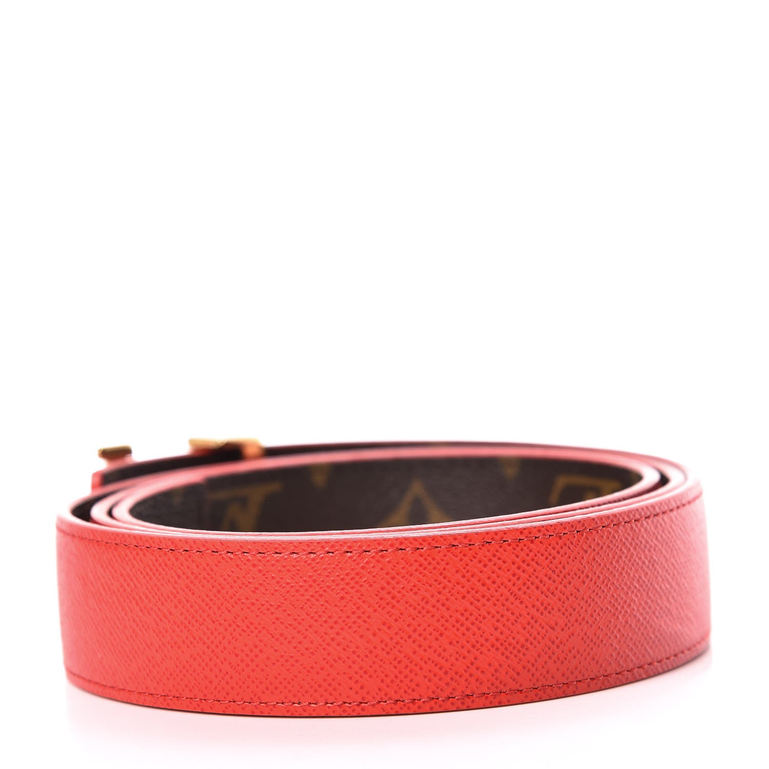 Louis Vuitton Monogram 30mm LV Initiales Reversible Belt 90 36 Coquelicot 3 of 6